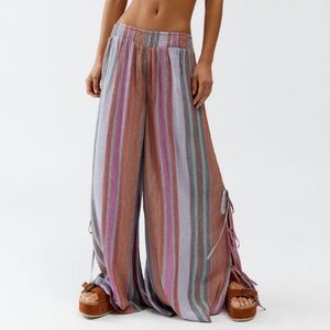 urban outfitters out from under tied up gauze wide leg pants